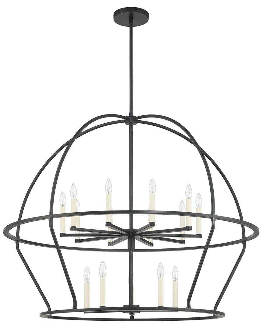Crystorama Abbott 15-light Black Chandelier