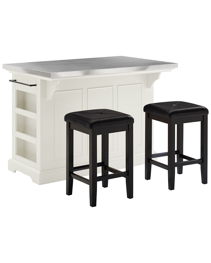 Crosley Julia Island W/uph Square Stools