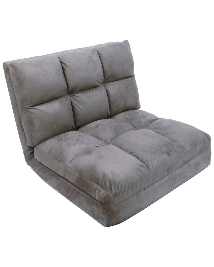Loungie Microsuede Modern Flip Chair In Grey