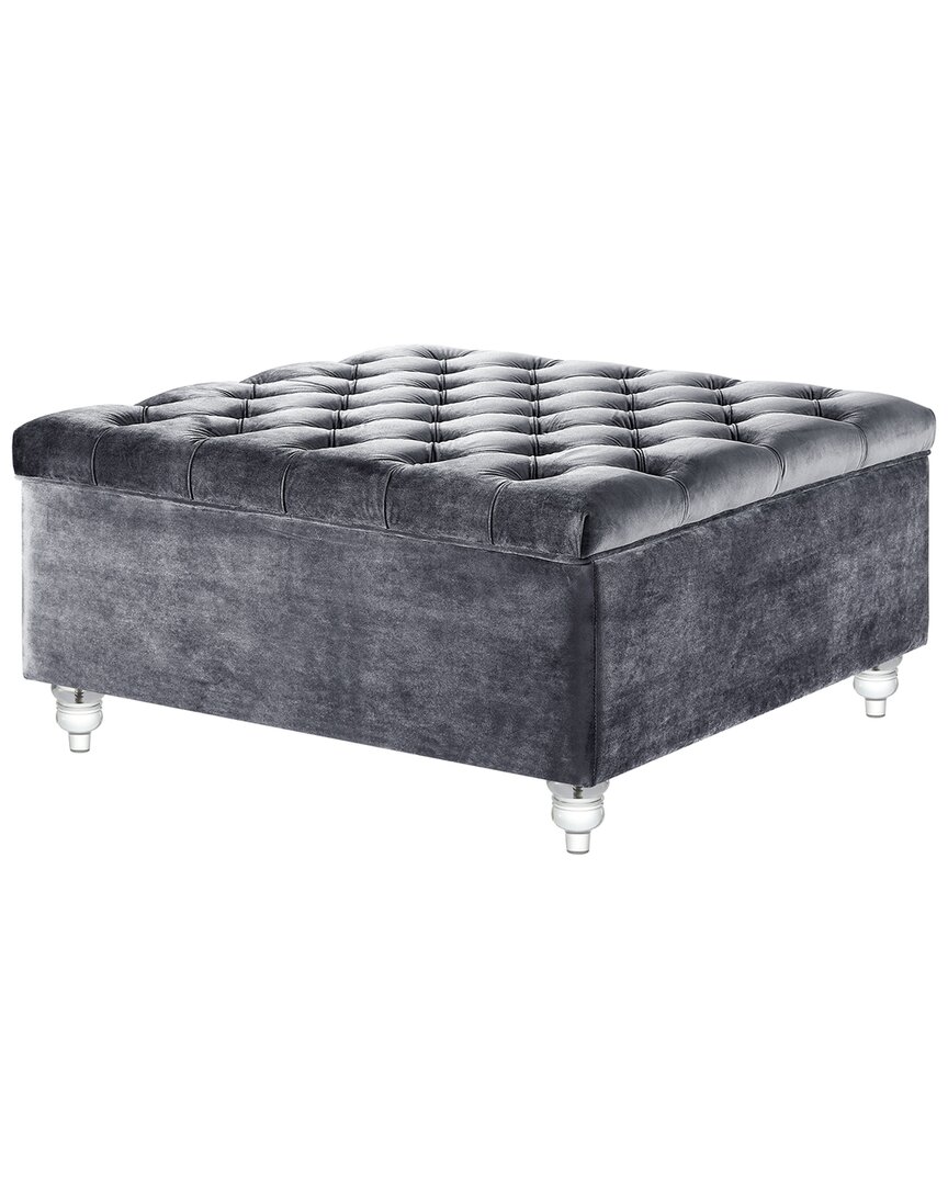 Inspired Home Claretta Ottoman Coffee Table In Grey