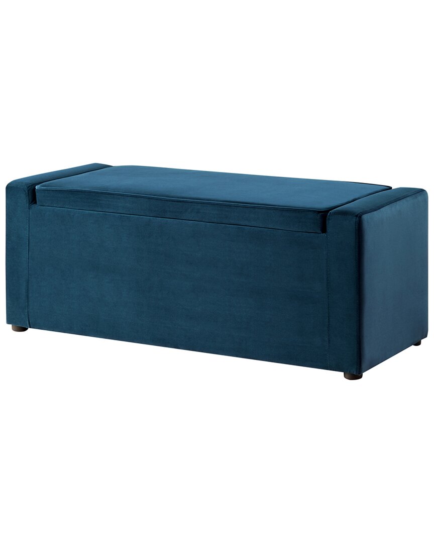 Inspired Home Carson Storage Bench In Blue
