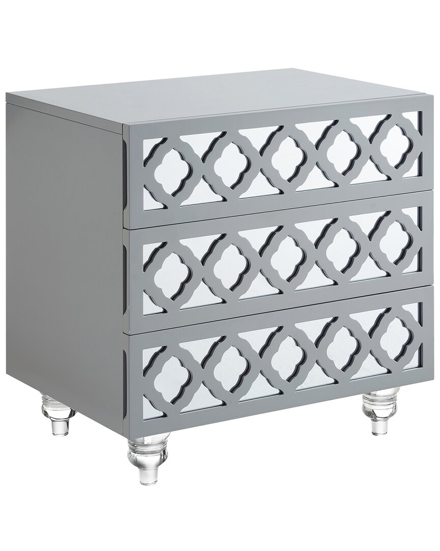 Inspired Home Billie Accent Table In Grey