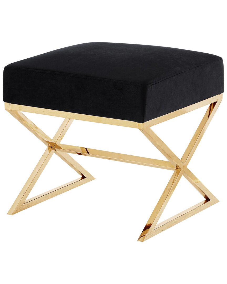 Inspired Home Aurora Ottoman In Black