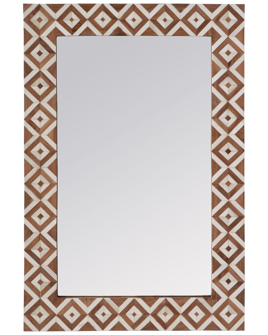 Butler Specialty Company Verona 24in X 36in Bone-inlay Wall Mirror In Brown