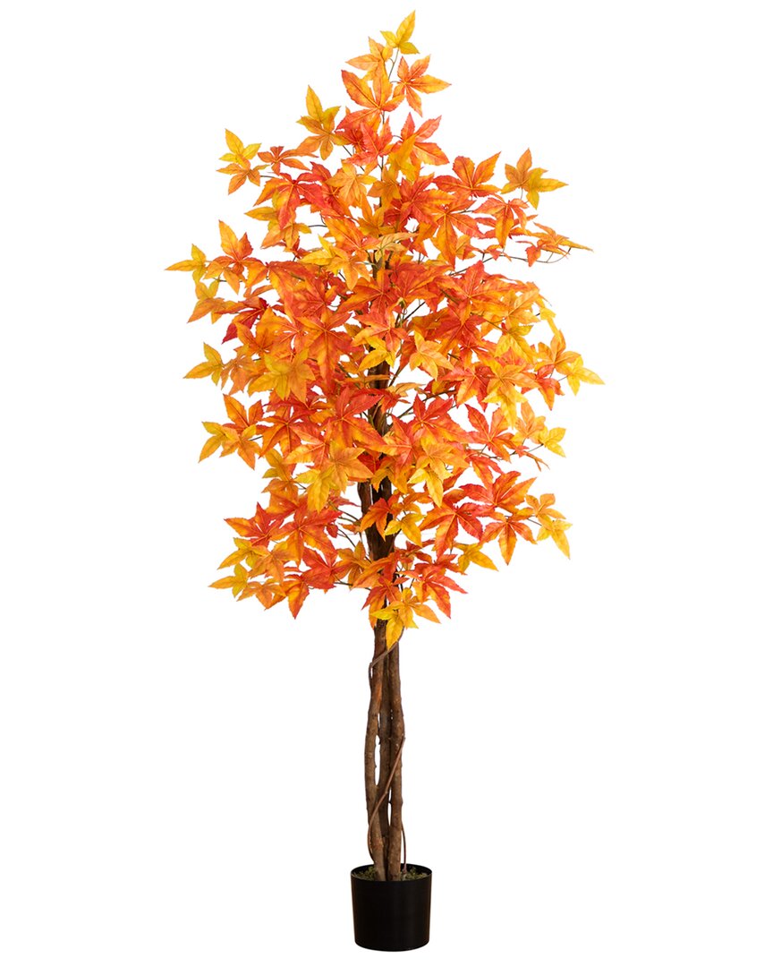 Nearly Natural 6ft. Autumn Deluxe Maple Artificial Fall Tree