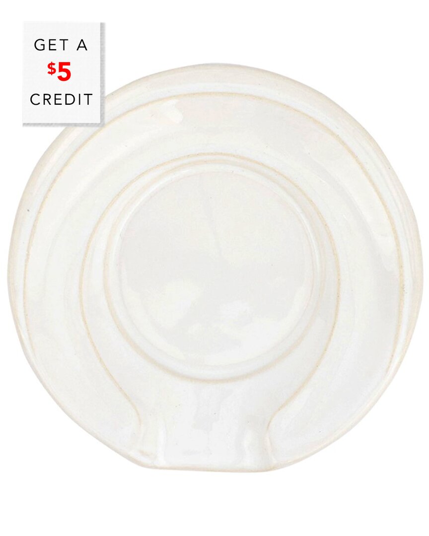 Vietri Luna Spoon Rest In White