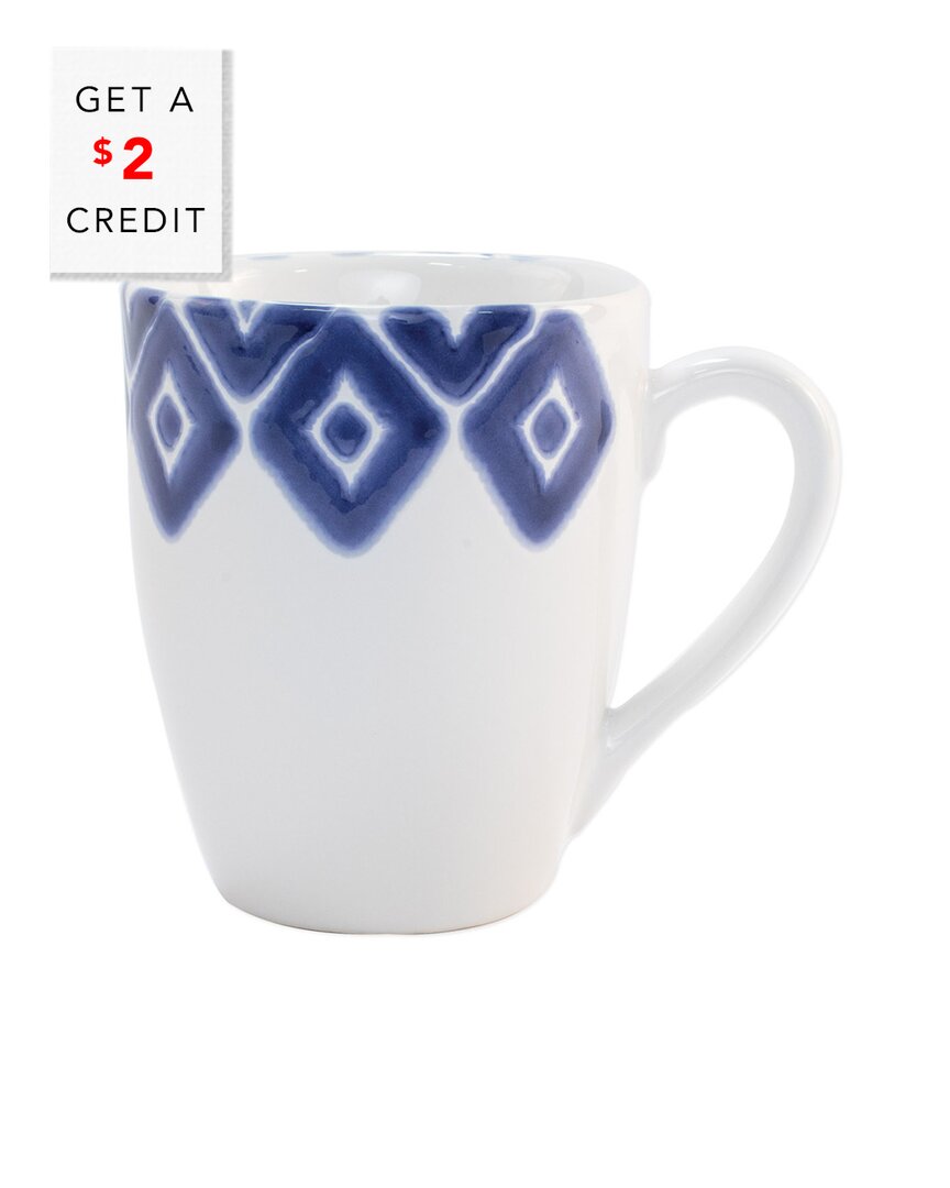 Vietri Viva By  Santorini Diamond Mug With $2 Credit In No Color