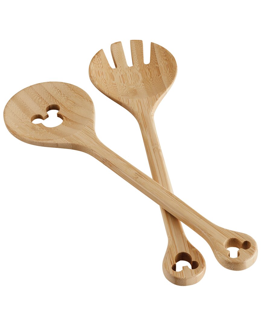 Disney Home Monochrome 2pc Bamboo Salad Server Set