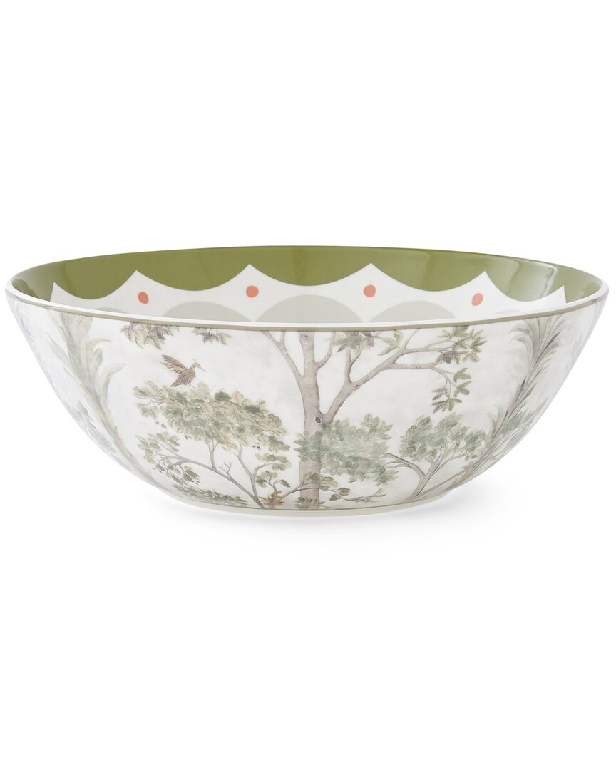 Spode Kit Kemp Tall Trees Serving Bowl In Green