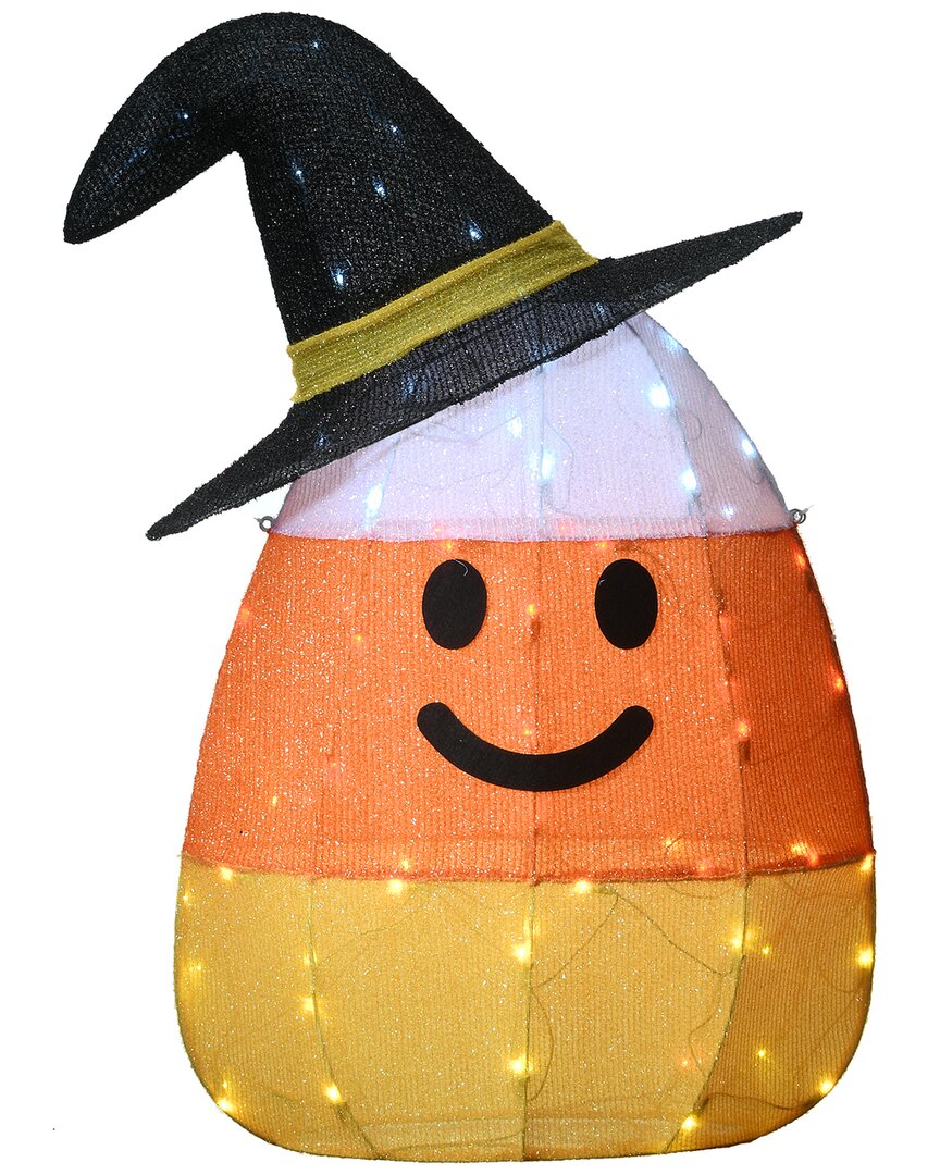 National Tree Company 35in Pre-lit Candy Corn Witch In Orange