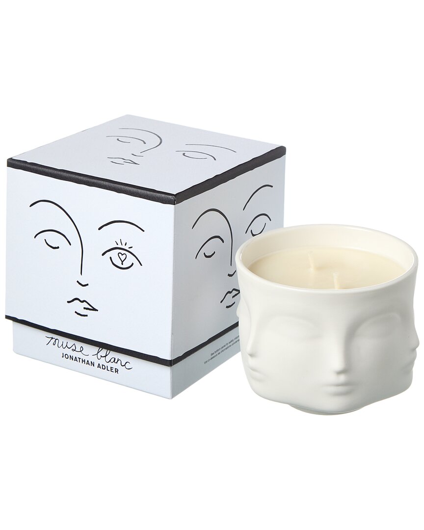 Jonathan Adler Muse Blanc Ceramic Candle In White