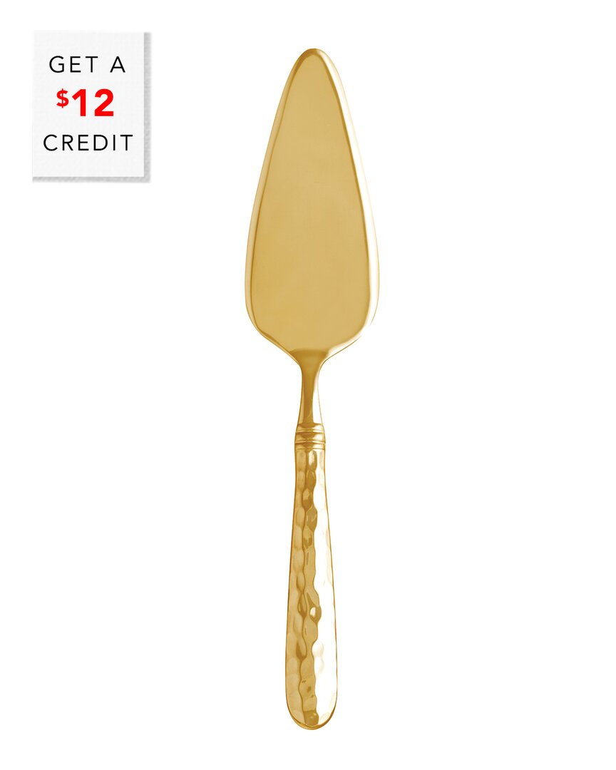 Vietri Martellato Pastry Server With $10 Credit In Gold