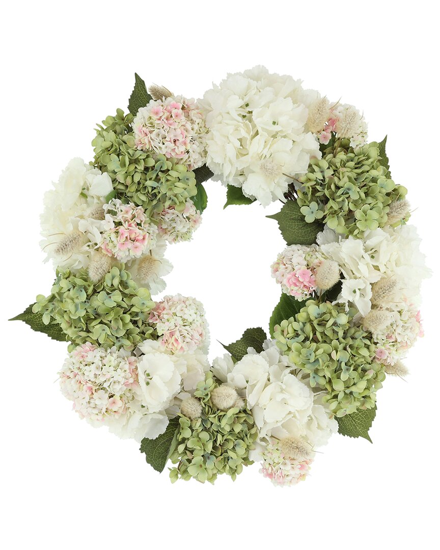 Creative Displays 23in Hydrangea Spring Wreath In Multi