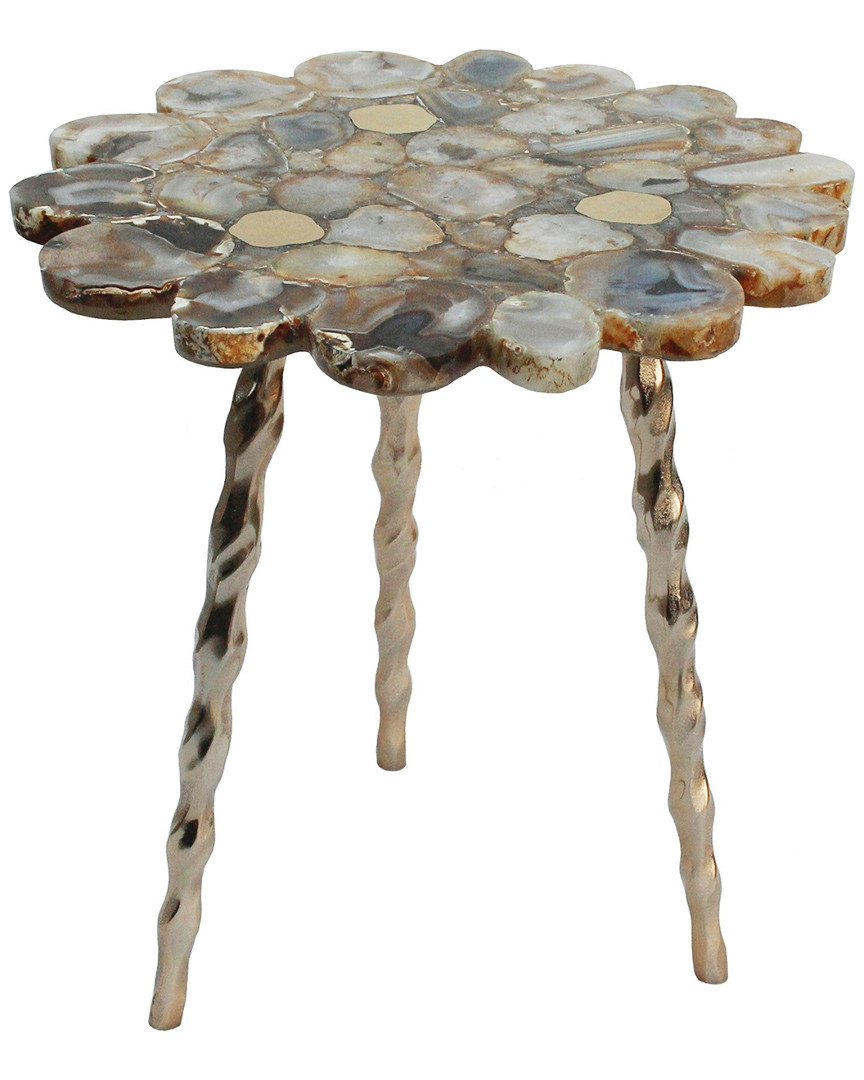 A And B Home Agate Side Table