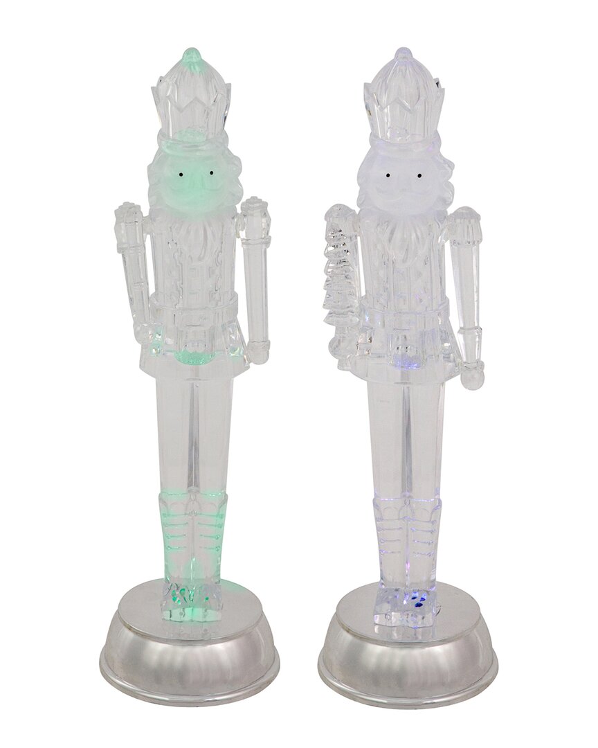 Northlight Led Lighted & Musical Nutcracker Christmas Figurine In Clear