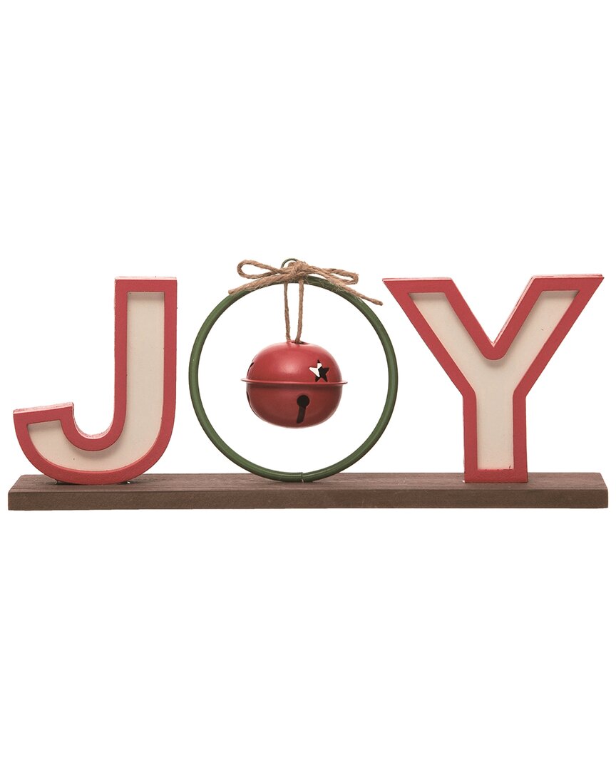 Shop Transpac Wood 11in Multicolor Christmas Joy With Bell Tabletop Decor