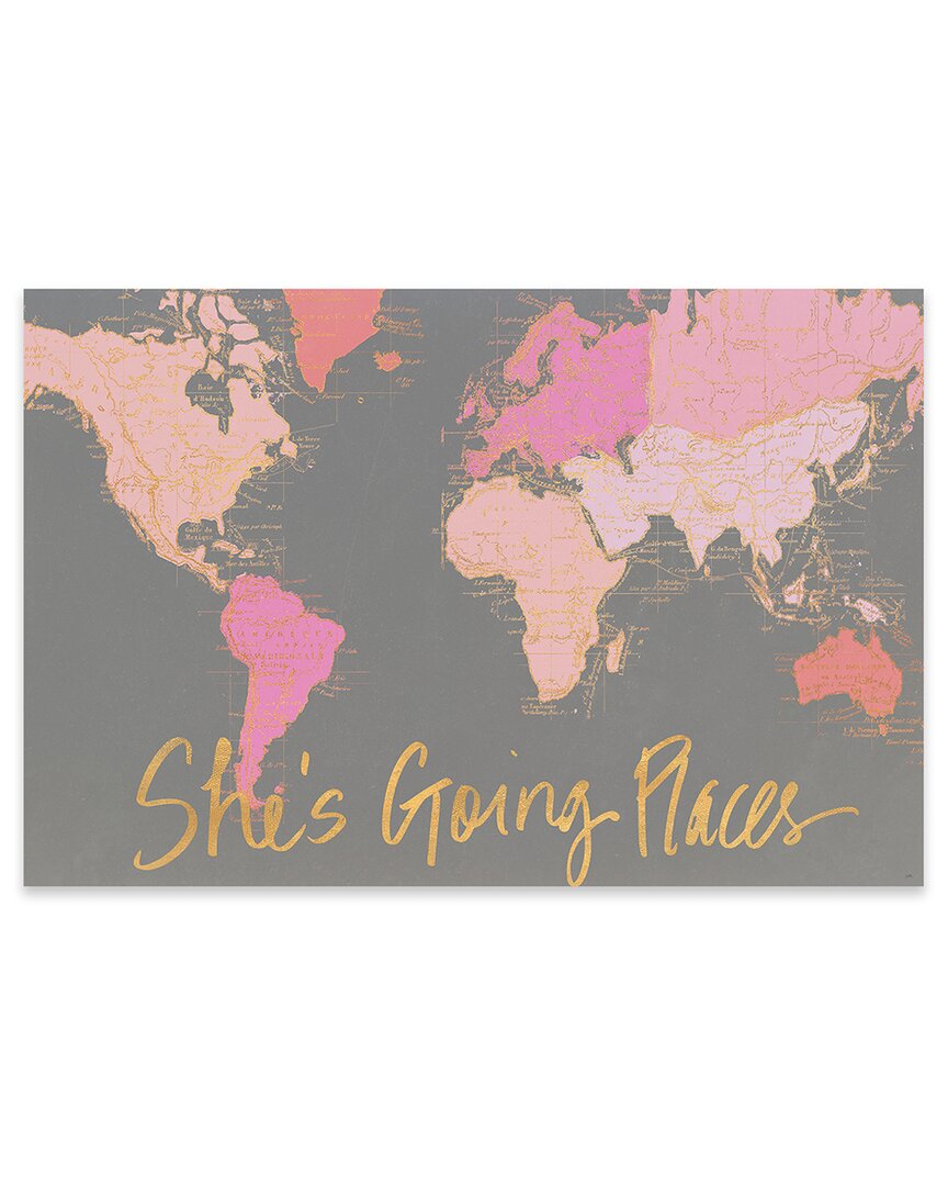 Icanvas She's Going Places Print On Acrylic Glass By Elizabeth Medley