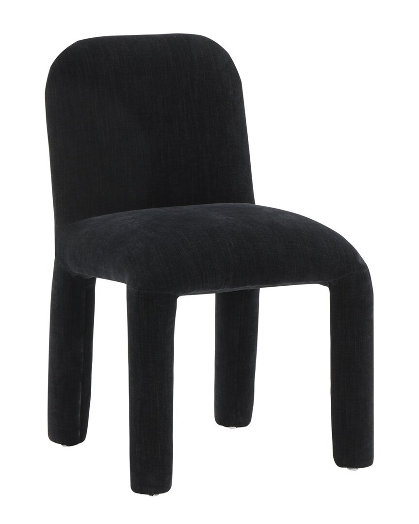 Tov Furniture Georgia Chenille Dining Chair In Black