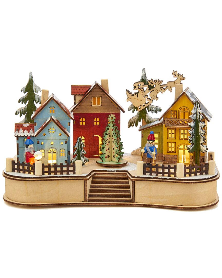 Kurt Adler 12-inch Unlit Gold Glittered 6-point Star Tree Topper In Brown