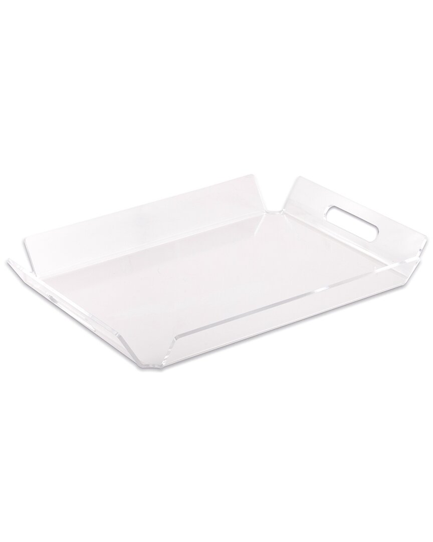 Bey-berk Unisex Dezi Clear Acrylic Tray In Clear