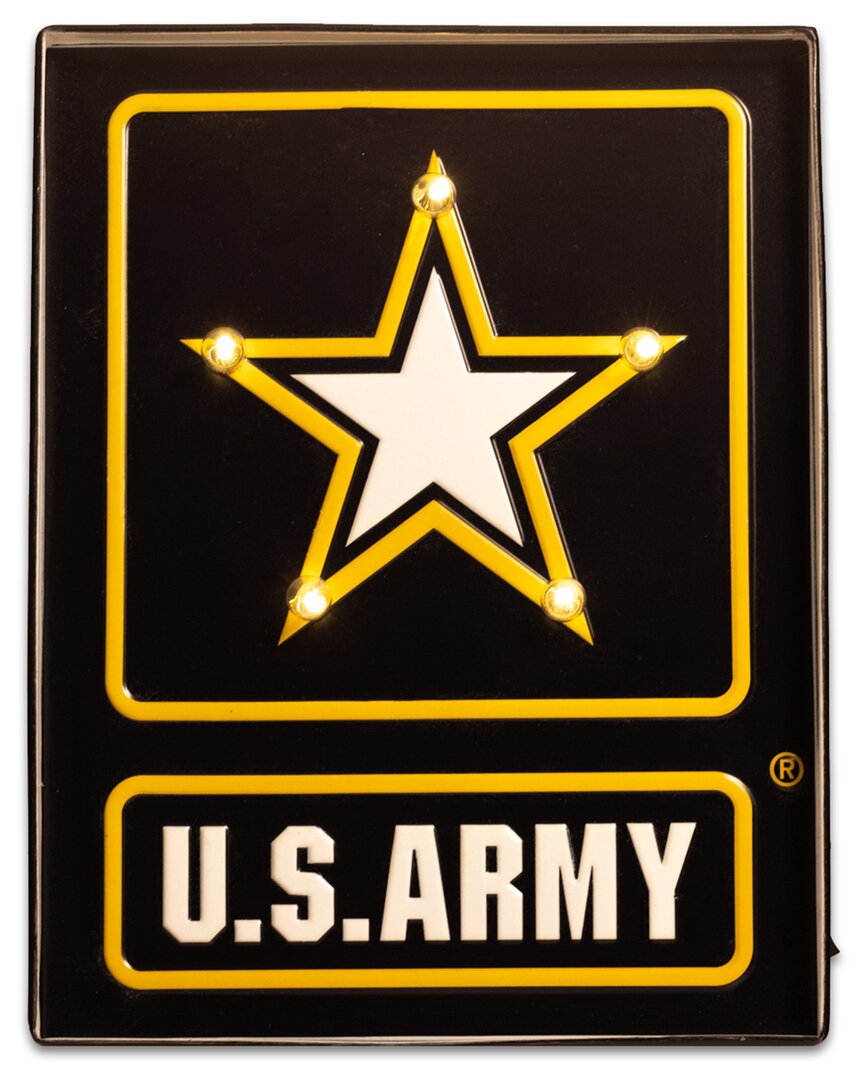 Bey-berk Us Army Sign- Rectangle With Lights In Black