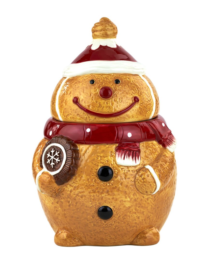 Godinger Gingerbread Man Cookie Jar In Brown