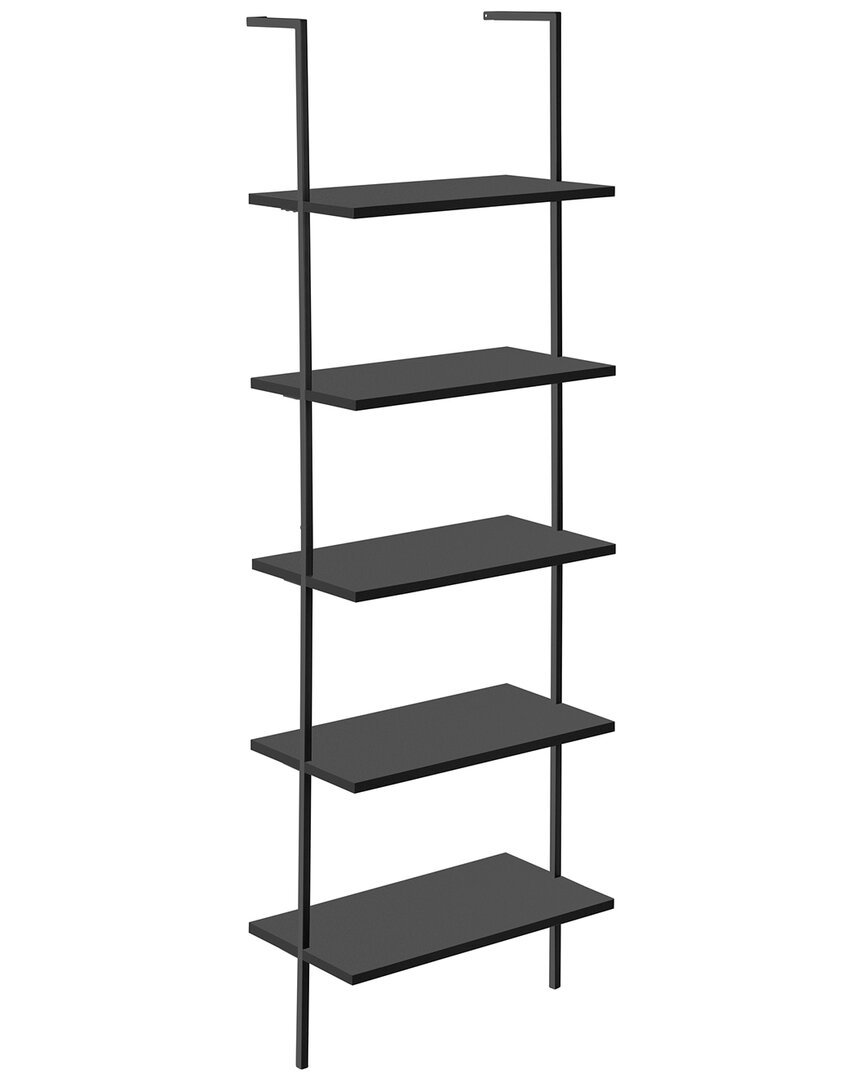 Monarch Specialties 5 Tier Etagere Ladder Bookshelf In Black