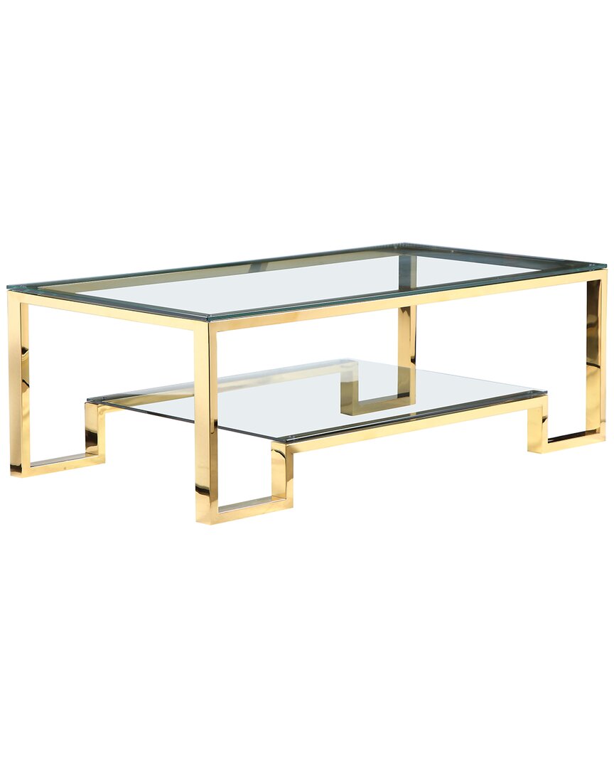 Shatana Home Laurence Long Coffee Table In Gold
