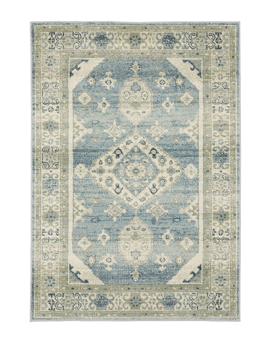 Stylehaven Barrett Vintage Traditional Cut Pile Rug In Blue