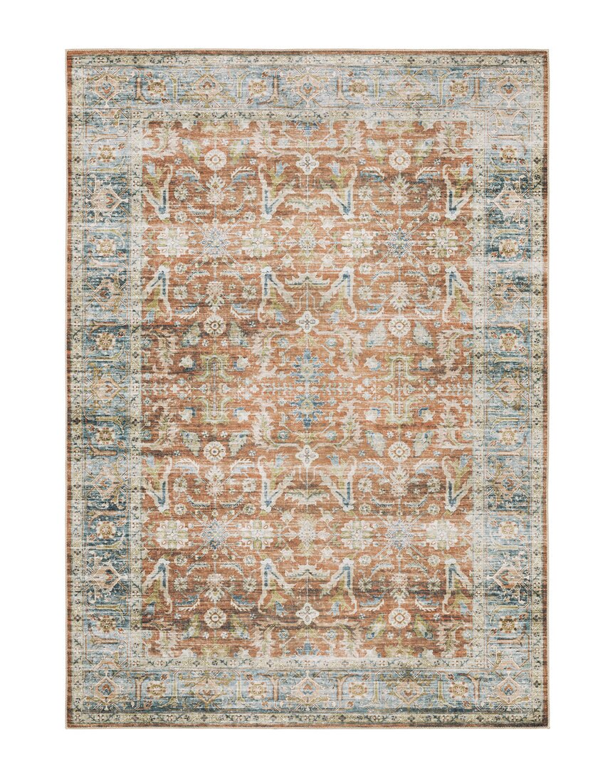 Stylehaven Chandler Traditional Washable Flat Weave Rug In Rust