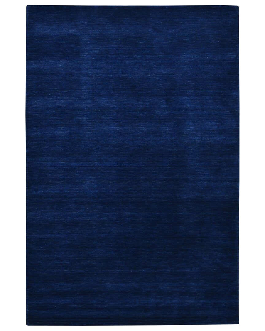 Ar Rugs Rye Hand-loomed Rug In Navy