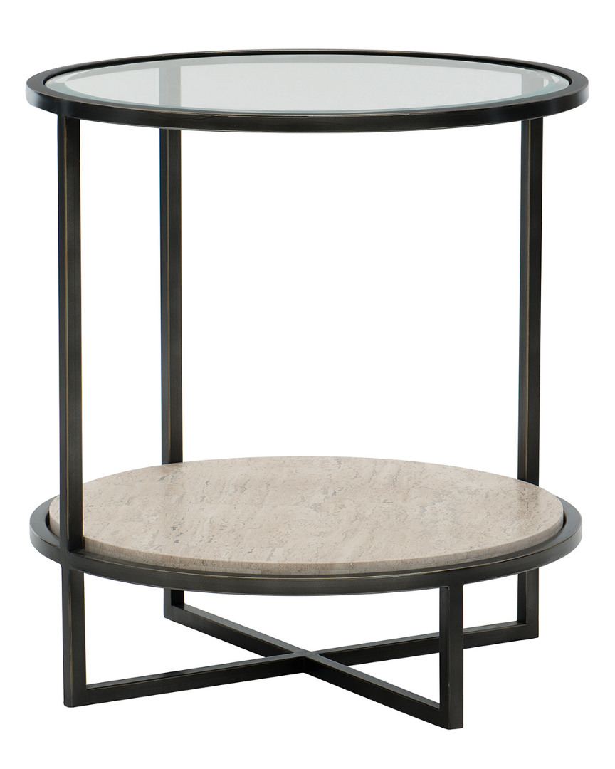 Bernhardt Harlow Metal Round Chairside Table