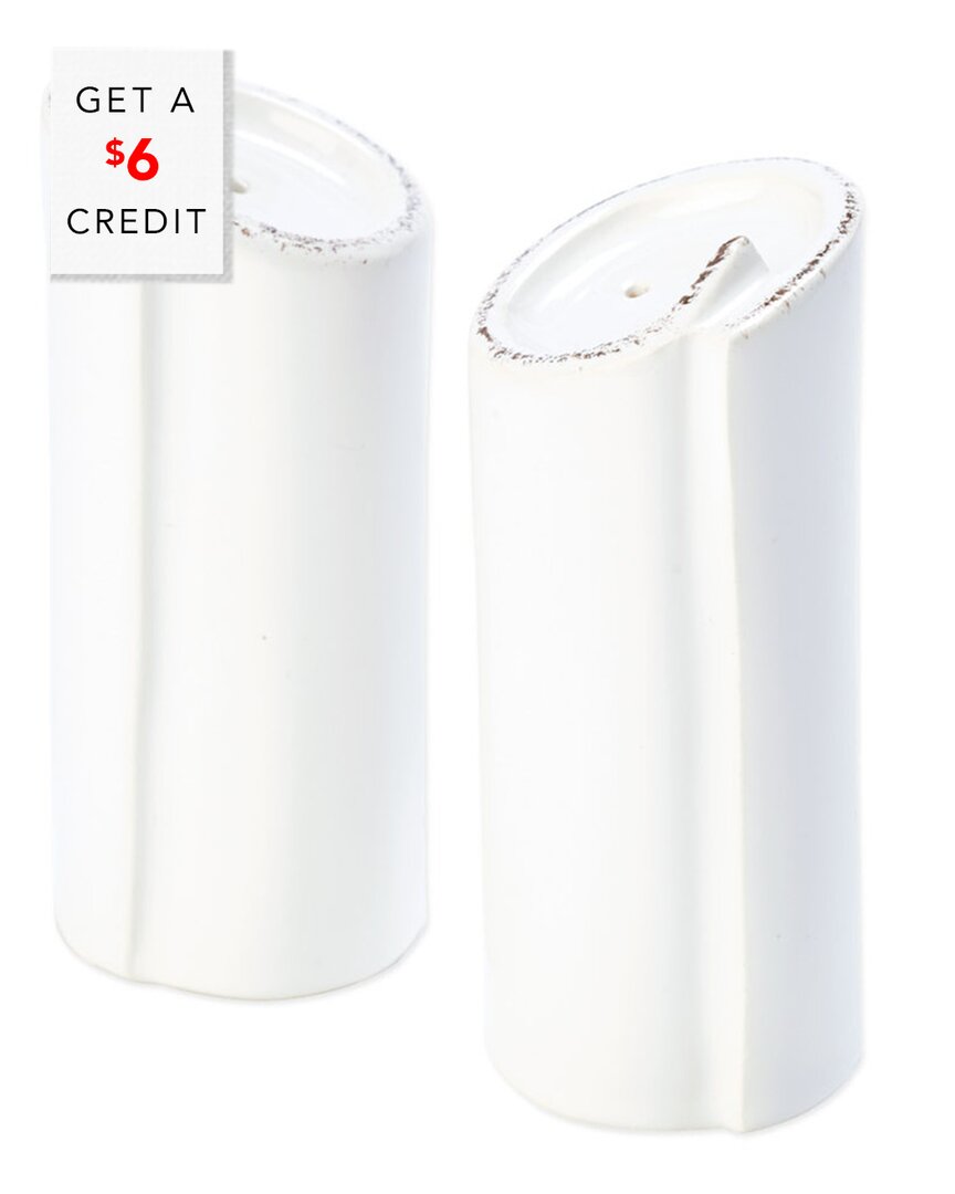 Vietri Lastra White Salt And Pepper