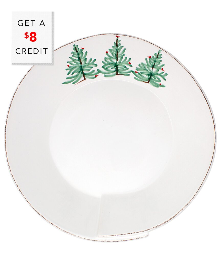 Shop Vietri Discontinued  Lastra Holiday Medium Shallow Serving Bowl With $8 Credit In Multicolor