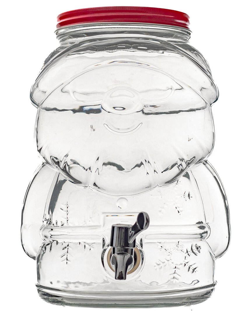 10 Strawberry Street Glass Santa Drink Dispenser In Transparent