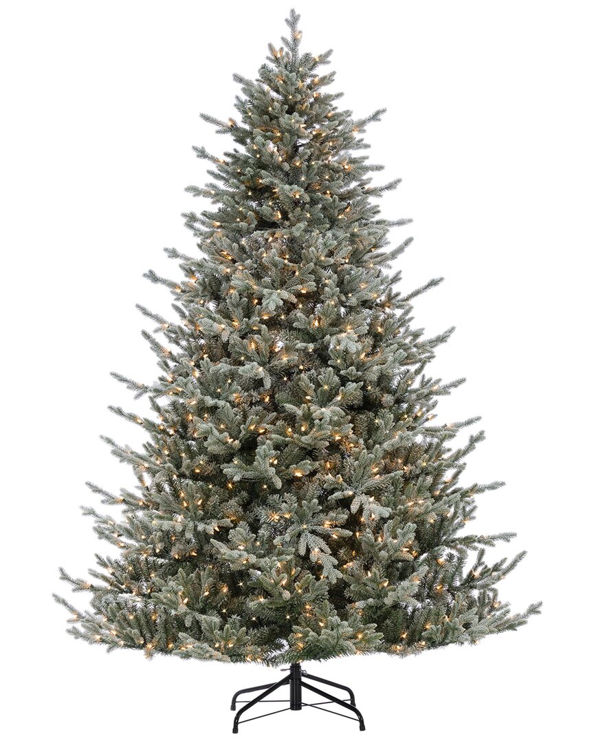 Sterling Tree Company 7.5ft Lightly Flocked Natural Cut Olympia Fir With 800 Clear Lights In Green