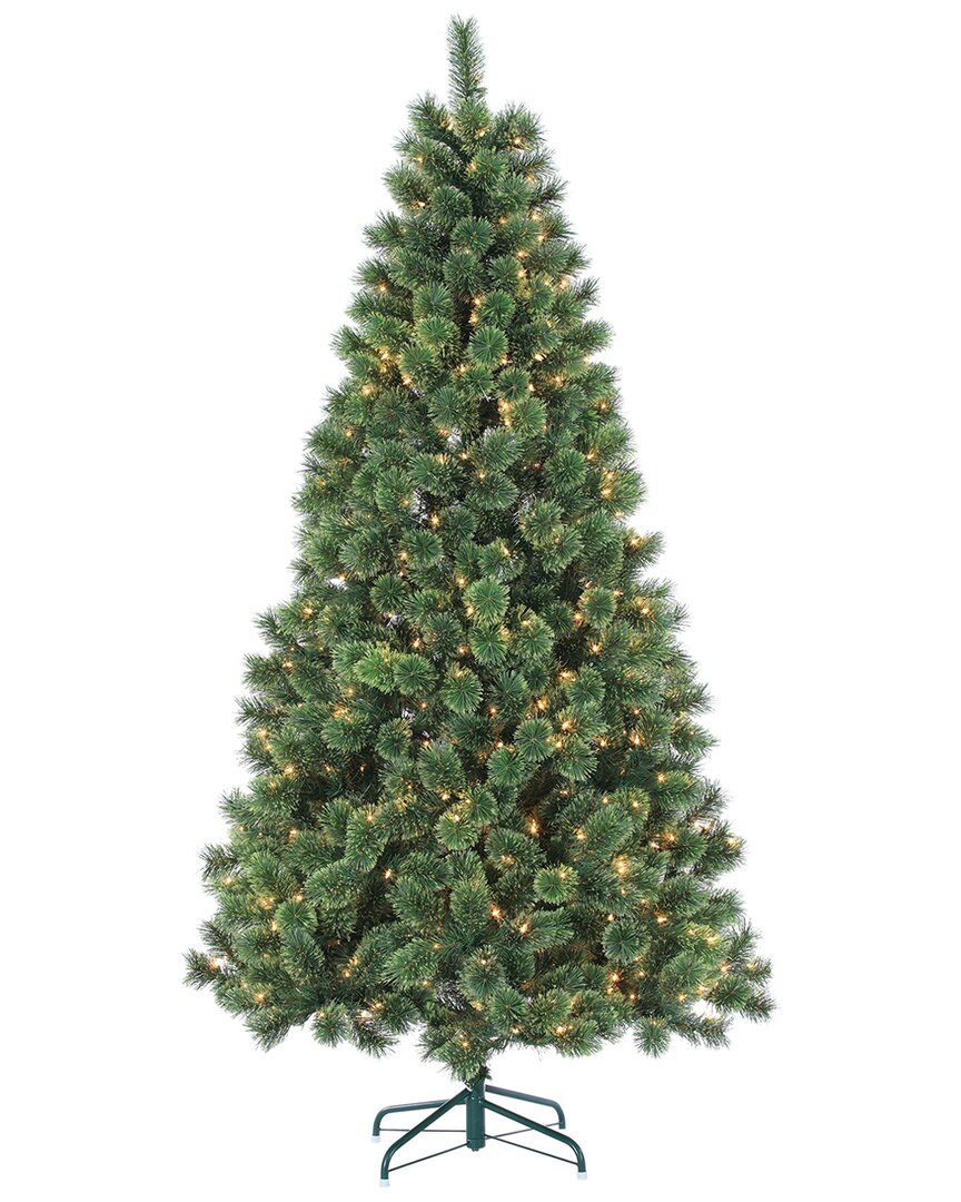 Sterling Tree Company 7ft Pre-lit Hard Needle Deluxe Cashmere Pine With 550 Clear Lights In Green