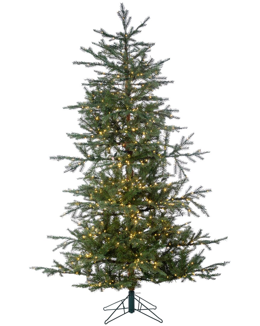 Sterling Tree Company 6.5ft High Pre-lit Natural Cut Portland Pine With Instant Glow Power Pole Feature In Green