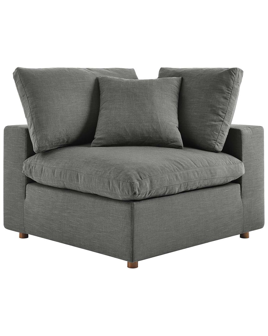 Modway Commix Down Filled Overstuffed Corner Chair In Grey