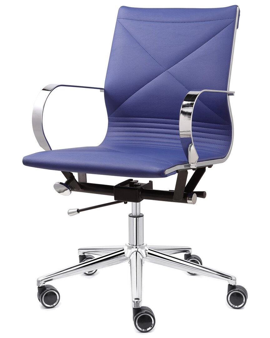 Design Guild Performance Modern Ribbed Office Chair In Blue