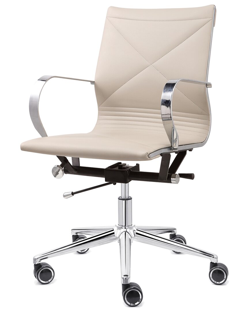 Design Guild Performance Modern Ribbed Office Chair In Gray