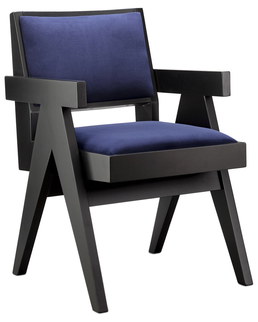Design Guild Pierre Jeanneret Arm Chair In Navy
