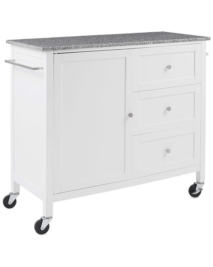 Crosley Soren Granite Top Kitchen Island/cart In White