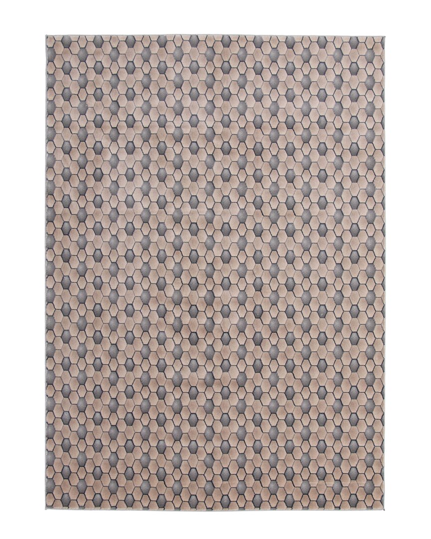 Ecarpet London Contemporary Geometric Rug In Blue