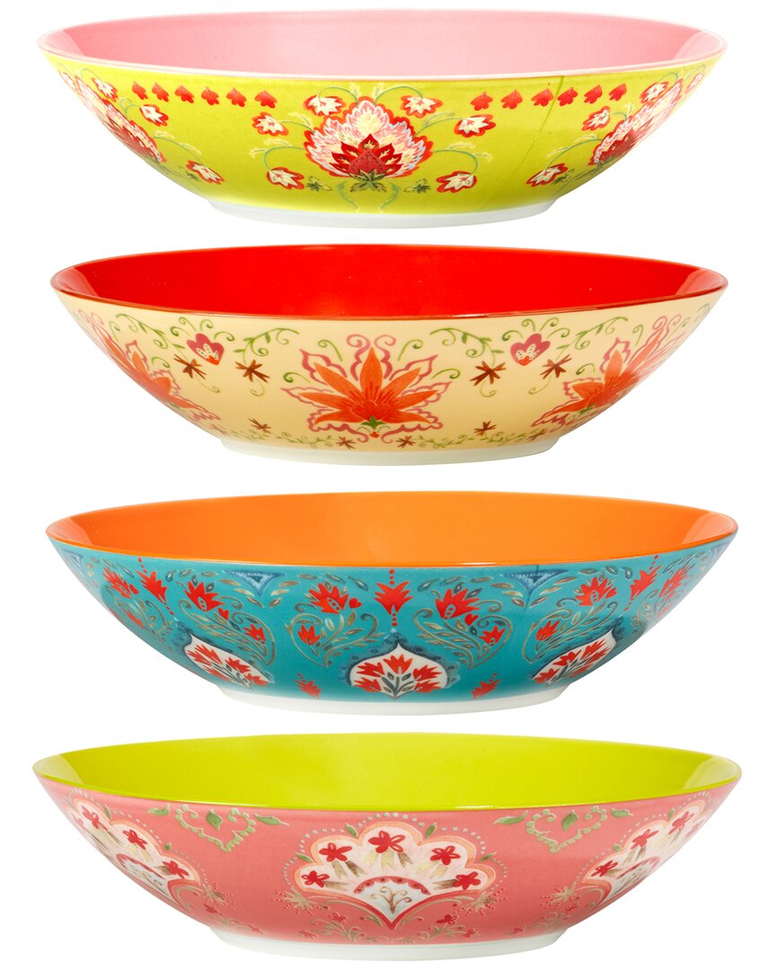 Certified International Francesca Set Of 4 Soup Bowl 4 Assorted In Multicolor