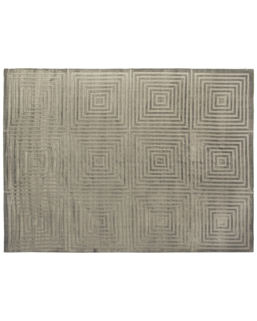 Exquisite Rugs Dove Embossed Hand-loomed Dark Gray Area Rug