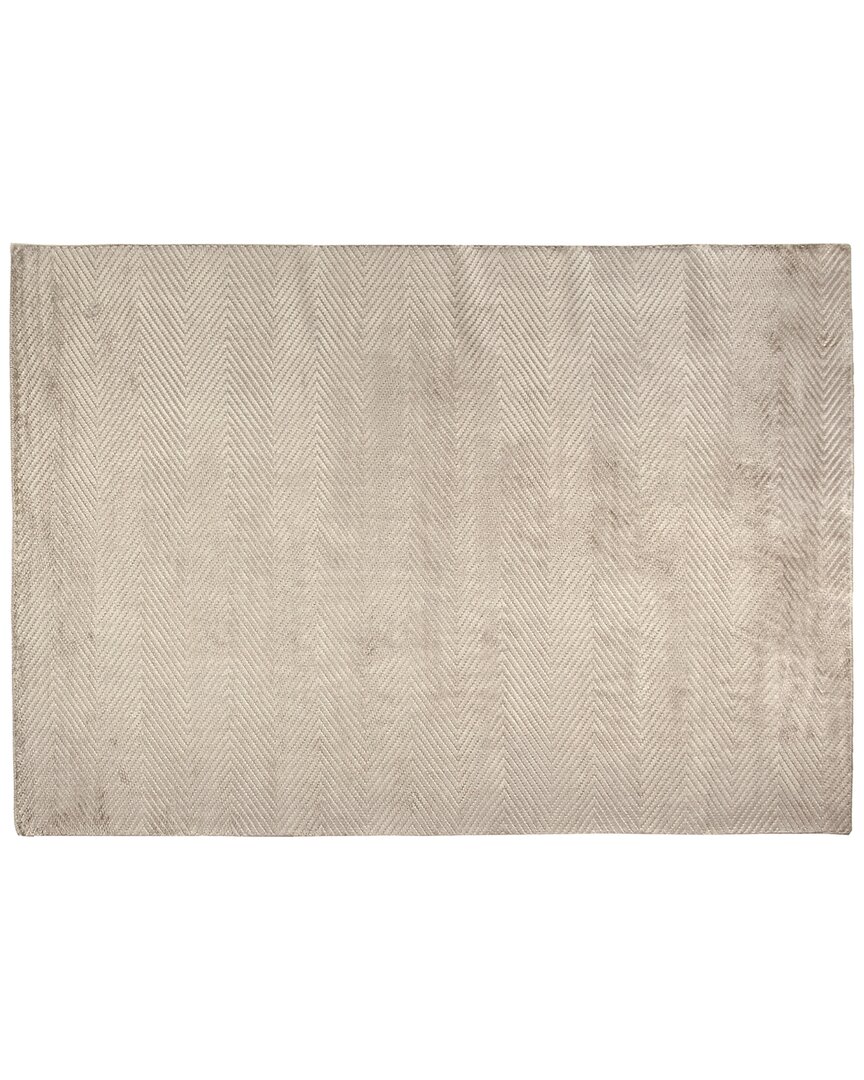 Exquisite Rugs Honeycomb Hand-loomed Silver Area Rug