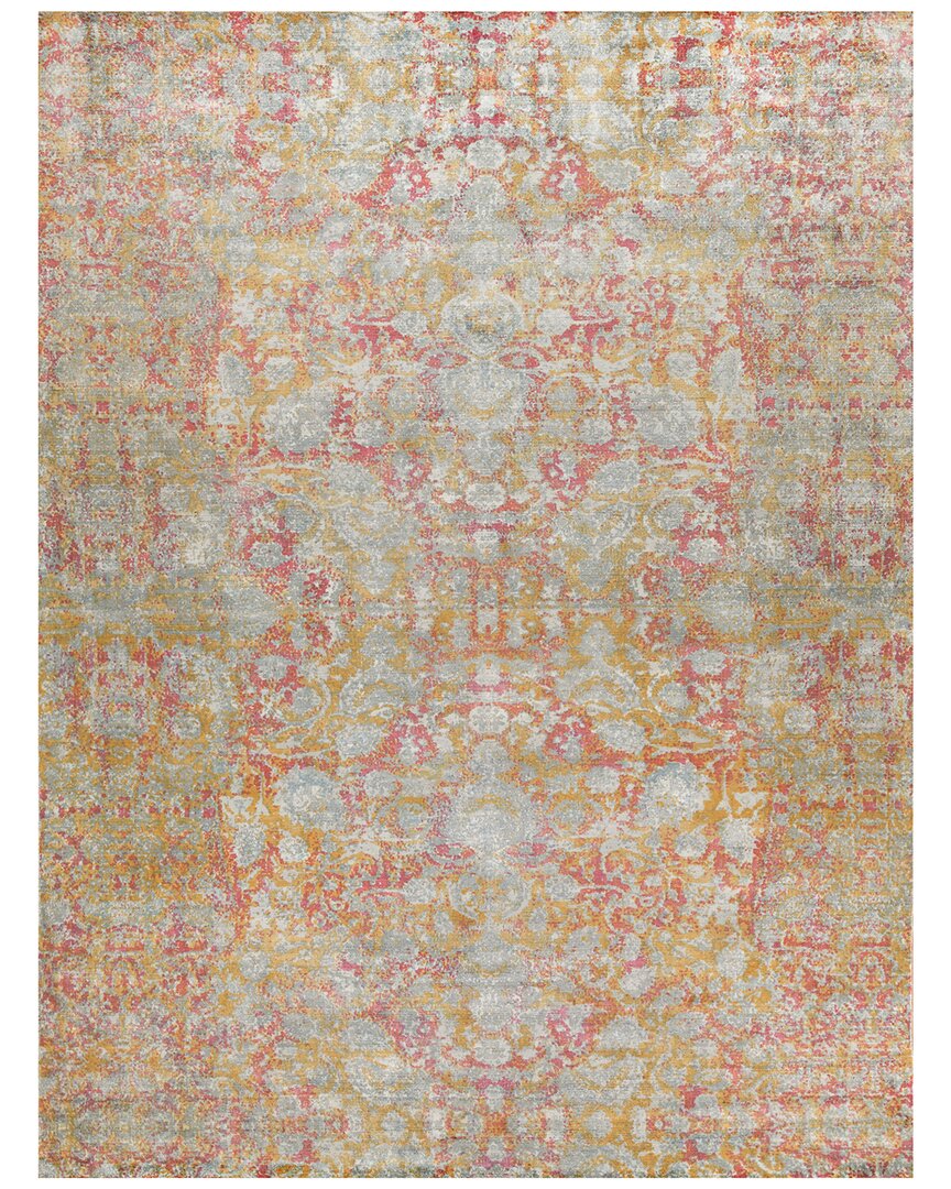 Exquisite Rugs Antolini Hand-loomed Bamboo Silk-blend Rug In Green
