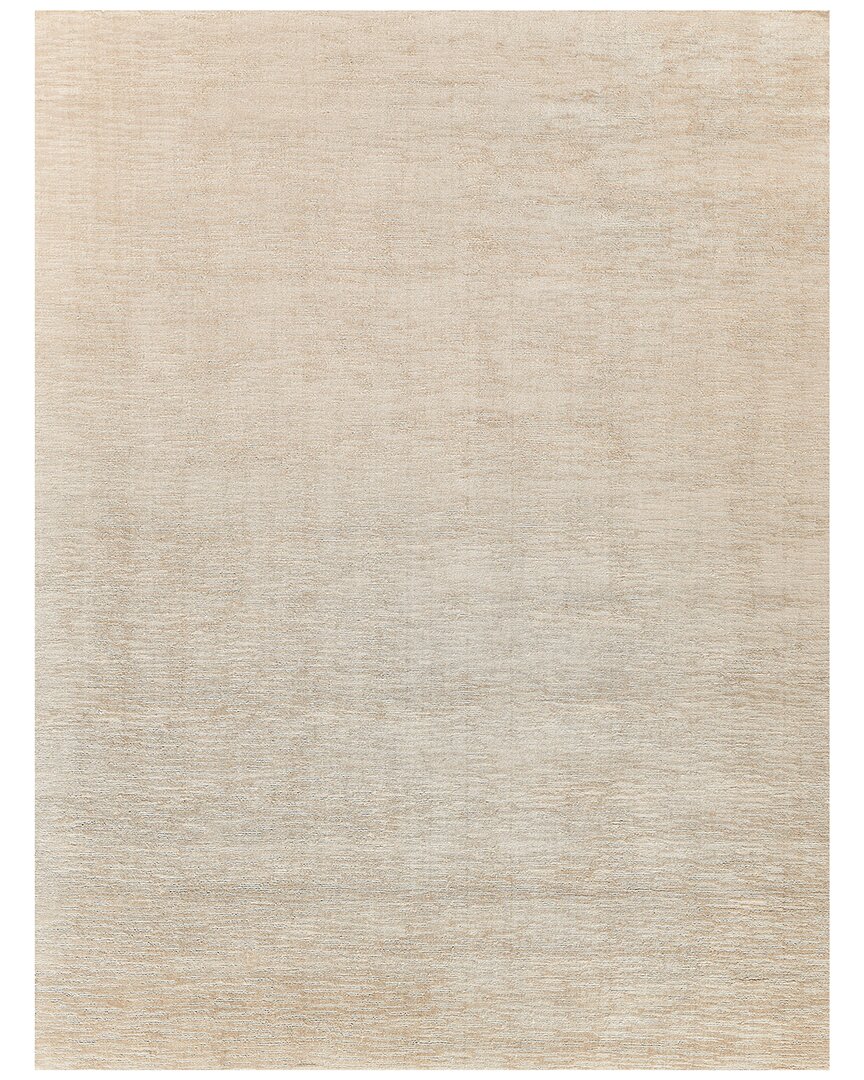 Exquisite Rugs Tangaro Hand-loomed Bamboo Silk And Banana Silk Rug In Beige