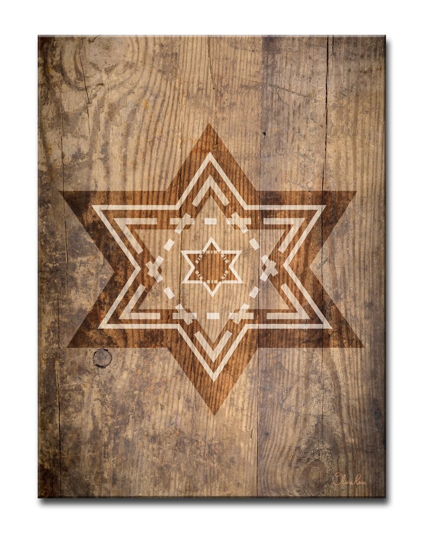 Ready2hangart Star Of David Ix Wrapped Canvas Wall Art By Olivia Rose
